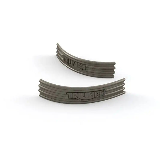 Écussons Réservoir 4 Bandes Gris Acier 