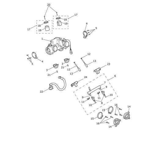 Accélérateur et Rampe d'Injection Bonneville T120 VIN AC6130 à CL9402 Micro-Fiche