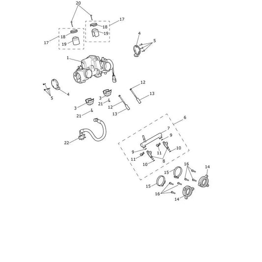 Accélérateur et Rampe d'Injection Bonneville Speedmaster VIN à partir de CM2412 Micro-Fiche