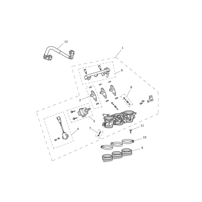 Accélérateur et Rampe d'Injection Street Triple 675R (VIN 560477 à 806645)