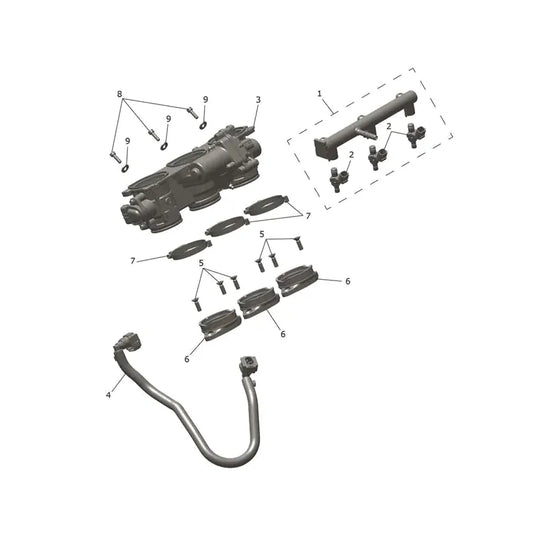Accélérateur et Rampe d'Injection Tiger Sport 660 à partir de CN4034 Micro-Fiche