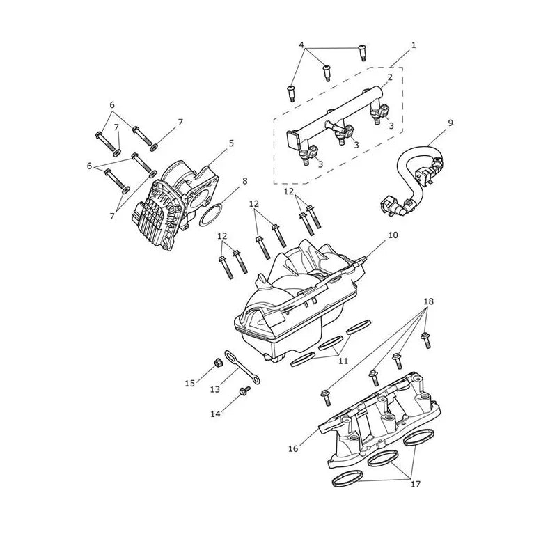 Accélérateur et Rampe d'Injection Trident 660 Vin jusqu'au CB1389 Micro-Fiche