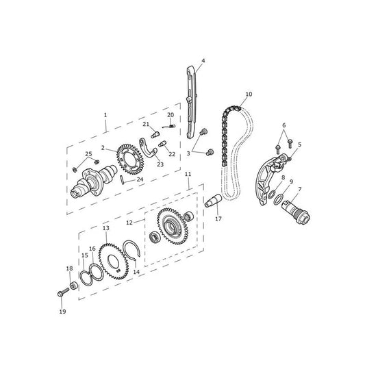 Arbres à Cames Scrambler 1200 XE VIN jusqu'au AC8498 Micro-Fiche