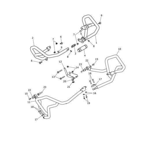 Barres de Protection Tiger 900 GT Pro VIN jusqu'au BP5372 Micro-Fiche