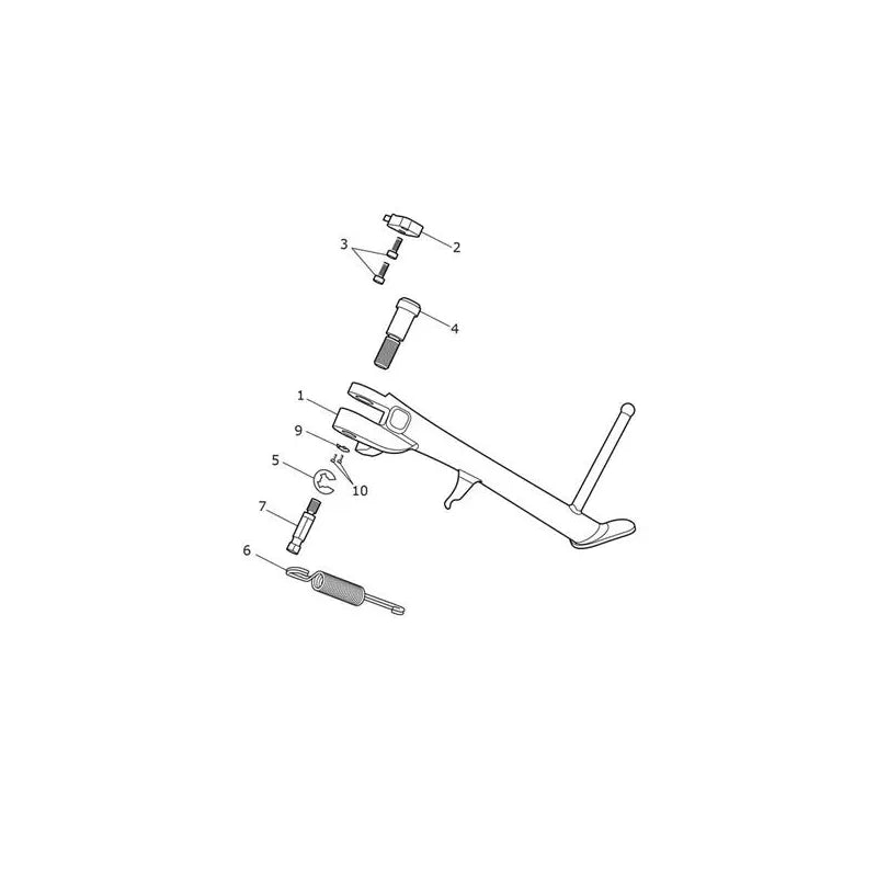 Béquille Latérale Speed Twin 900 VIN jusqu'au CB9309 Micro-Fiche