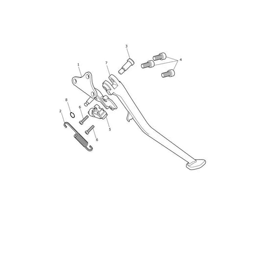 Béquille Latérale Tiger Sport 1050 VIN à partir de 750470 Micro-Fiche