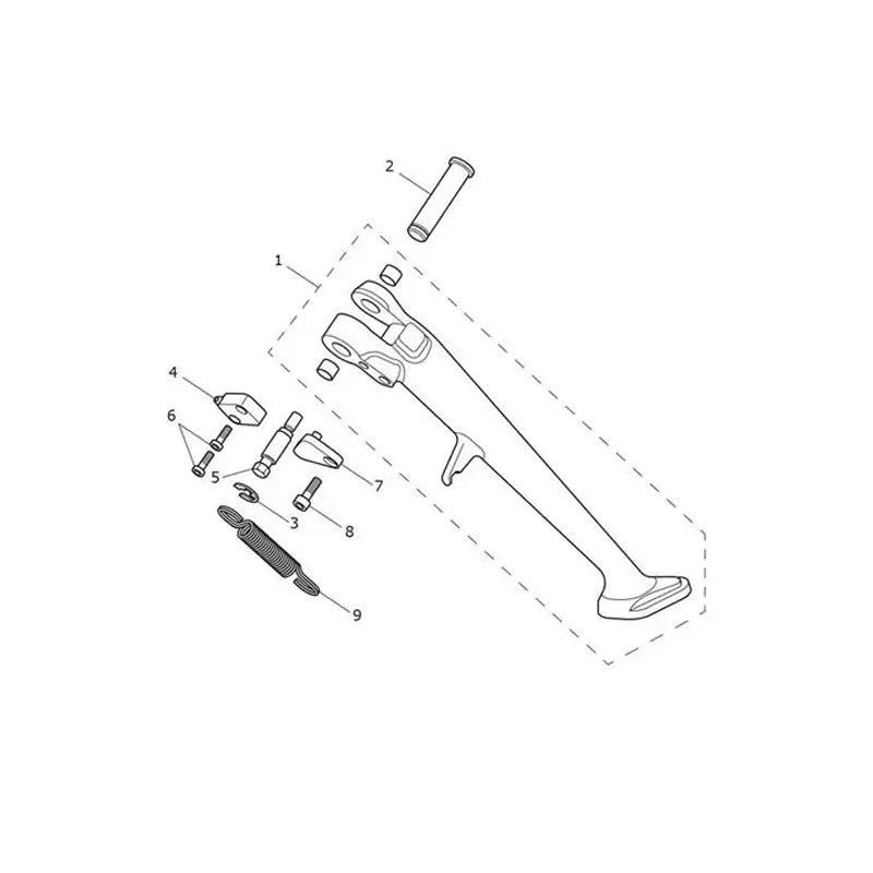 Béquille Scrambler 1200 XC VIN jusqu'au AE9097 Micro-Fiche