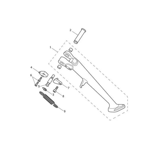 Béquille Scrambler 1200 XC VIN jusqu'au AE9097 Micro-Fiche