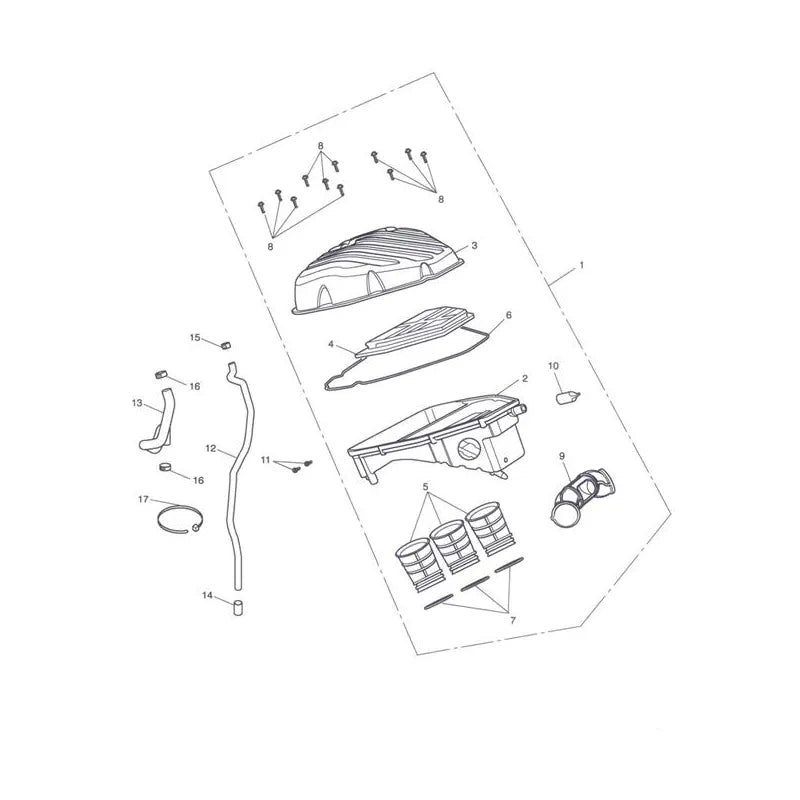 Boîte à Air Tiger 1050 (VIN 287504 à 570058) Micro-Fiche