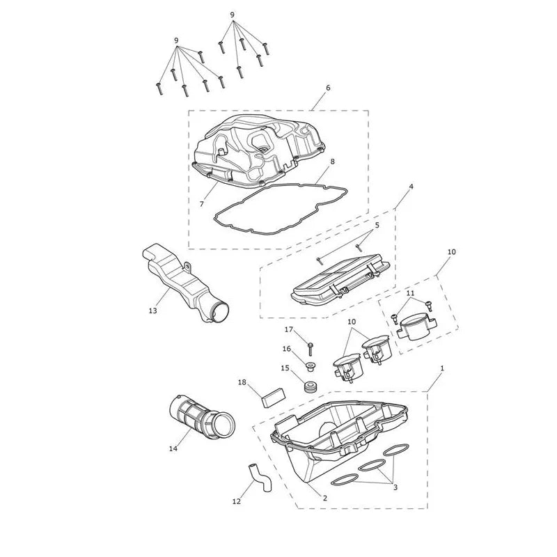 Boîte à Air Tiger 800 XRT (VIN 674842 à 855531) Micro-Fiche