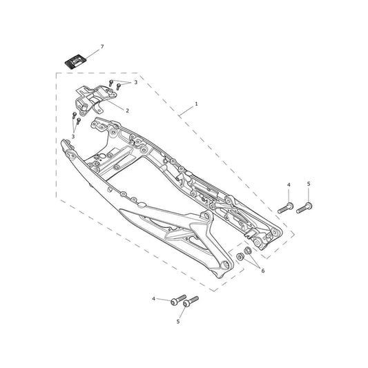 Boucle Arrière de Cadre Street Triple 660S & A2 (VIN 803572 à 968958)