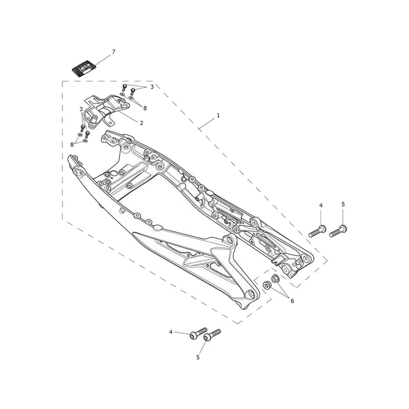 Boucle Arrière de Cadre Street Triple 765RS (VIN 966534 à BF1182)