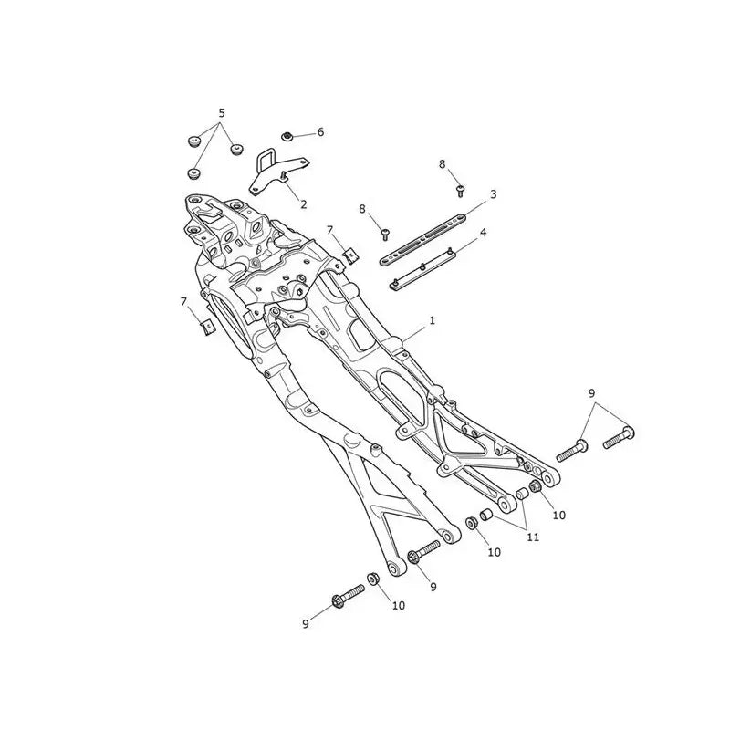 Boucle Arrière Speed Triple 1200 RS VIN jusqu'au CD3147 Micro-Fiche
