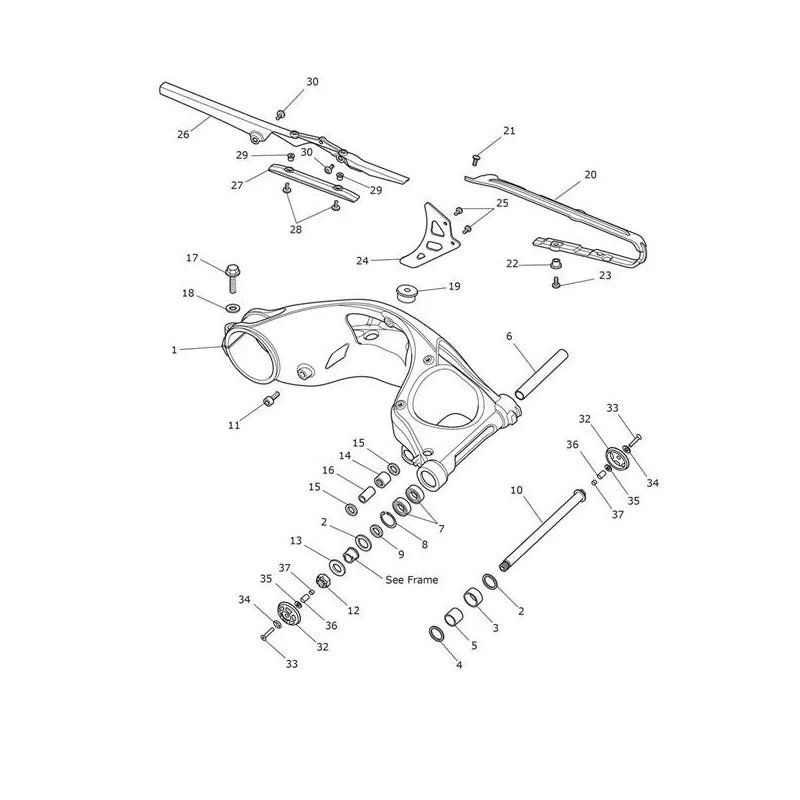 Bras Oscillant Arrière Speed Triple 1050 R (VIN à partir de 735337) Micro-Fiche