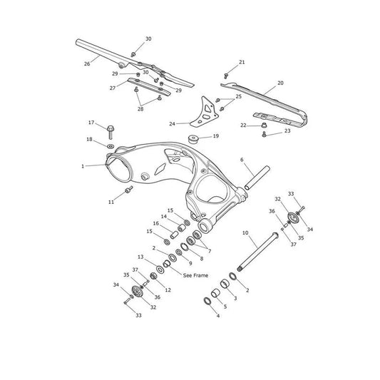 Bras Oscillant Arrière Speed Triple 1050 R (VIN à partir de 735337) Micro-Fiche