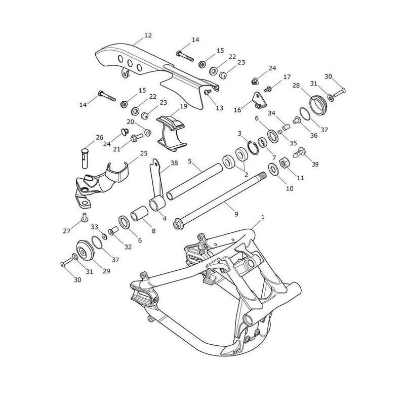 Bras Oscillant Bonneville Bobber VIN jusqu'au AC1195 Micro-Fiche