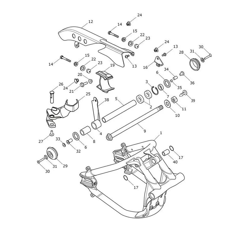 Bras Oscillant Bonneville Bobber VIN à partir de CM2397 Micro-Fiche
