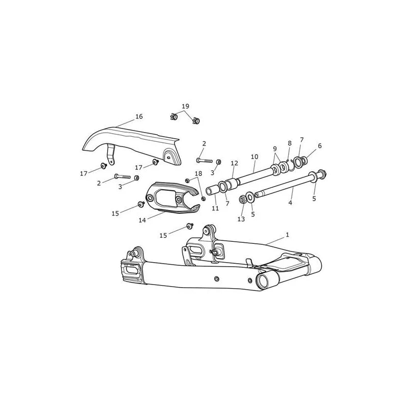 Bras Oscillant Bonneville T100 Black Micro-Fiche