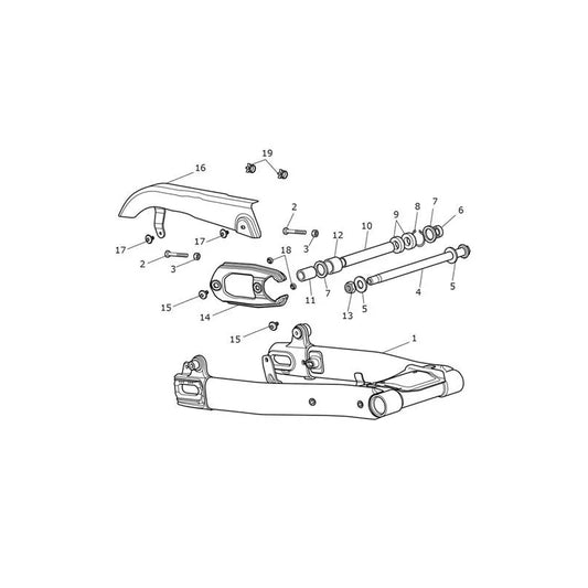 Bras Oscillant Bonneville T100 Black Micro-Fiche