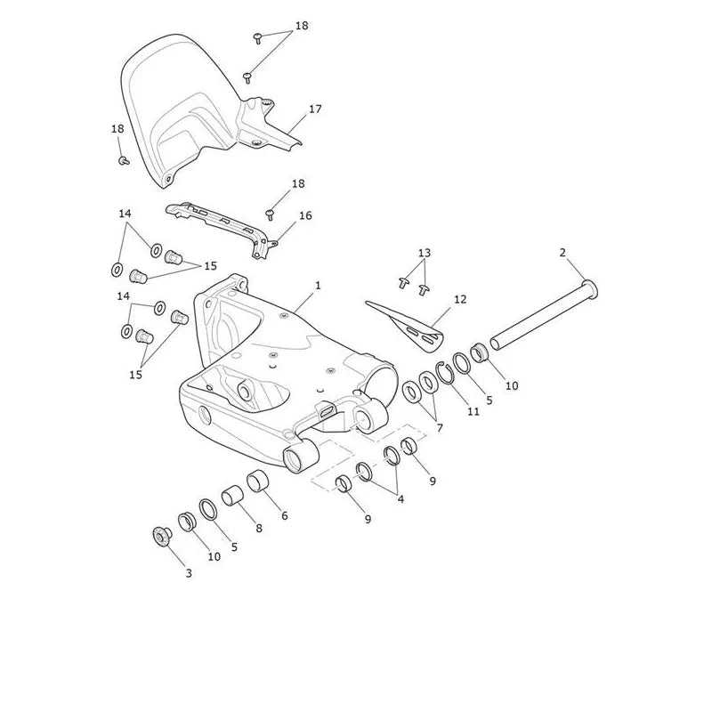 Bras Oscillant Rocket 3 GT Black Micro-Fiche