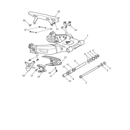 Bras Oscillant Scrambler 1200 XC VIN jusqu'au AE9097 Micro-Fiche