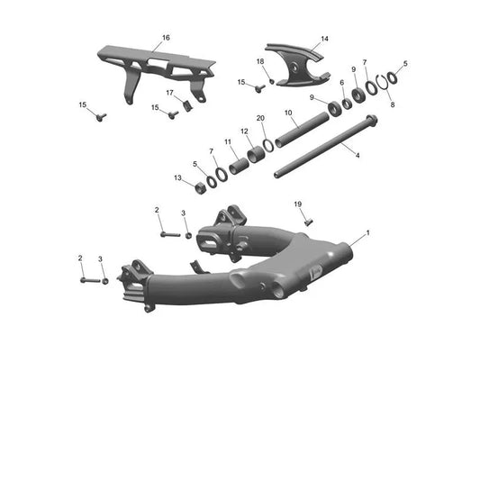 Bras Oscillant Scrambler 900 VIN à partir de CM9964 Micro-Fiche