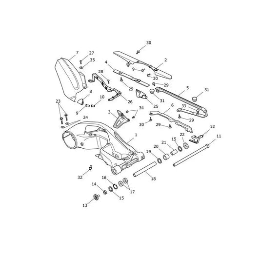 Bras Oscillant Speed Triple 1200 RS VIN jusqu'au CD3147 Micro-Fiche