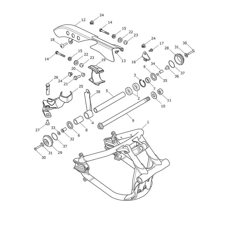 Bras Oscillant Bonneville Speedmaster (VIN jusqu'au AC1200) Micro-Fiche