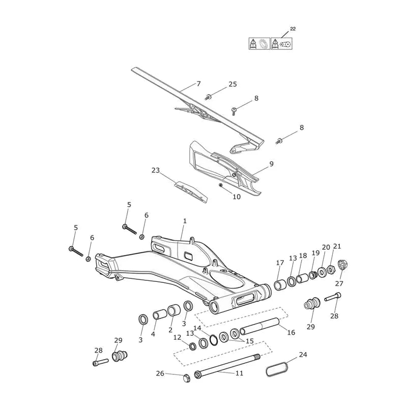 Bras Oscillant Street Triple 675R (VIN 560477 à 806645)