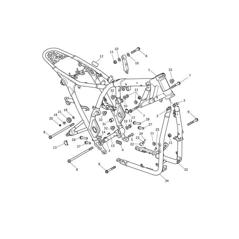 Cadre et Boucle Arrière Scrambler 1200 X Micro-Fiche