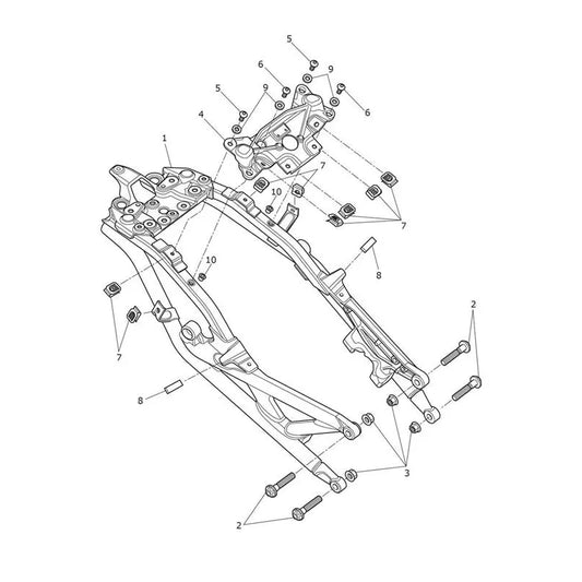 Cadre et Boucle Arrière Speed Triple 1050 S (VIN à partir de 867685) Micro-Fiche