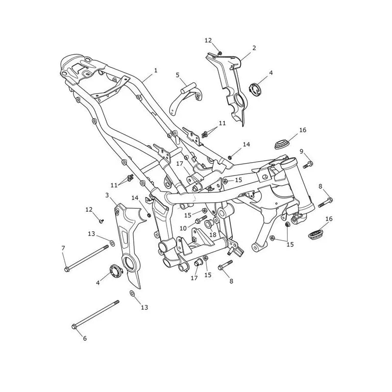 Cadre et Boucle Arrière Trident 660 VIN CB1390 à CN4039 Micro-Fiche