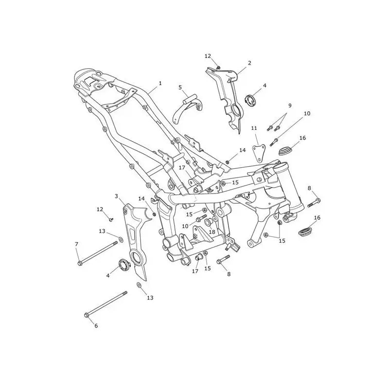 Cadre et Boucle Arrière Trident 660 VIN à partir de CN4040 Micro-Fiche