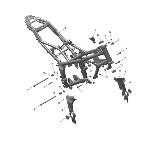 Cadre et Boucle Arrière Trident 800 Micro-Fiche