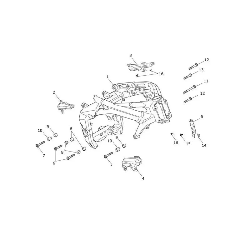 Cadre Principal Speed Triple 1200 RS VIN jusqu'au CD3147 Micro-Fiche