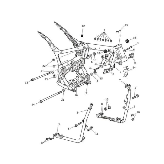 Cadre Principal Bonneville Speedmaster VIN à partir de CM2412 Micro-Fiche