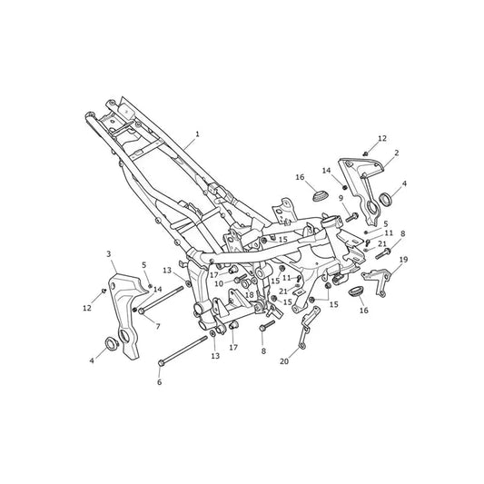 Cadre Principal Tiger Sport 660 VIN CB9286 à CN4033 Micro-Fiche