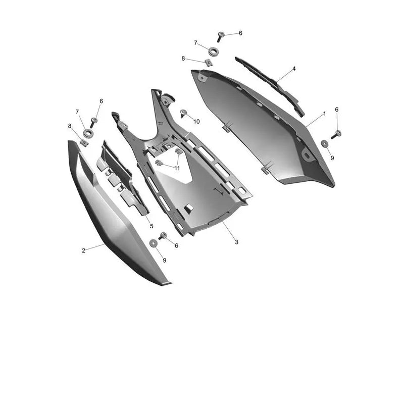 Carénage Arrière Daytona 660 VIN jusqu'au CM3406 Micro-Fiche