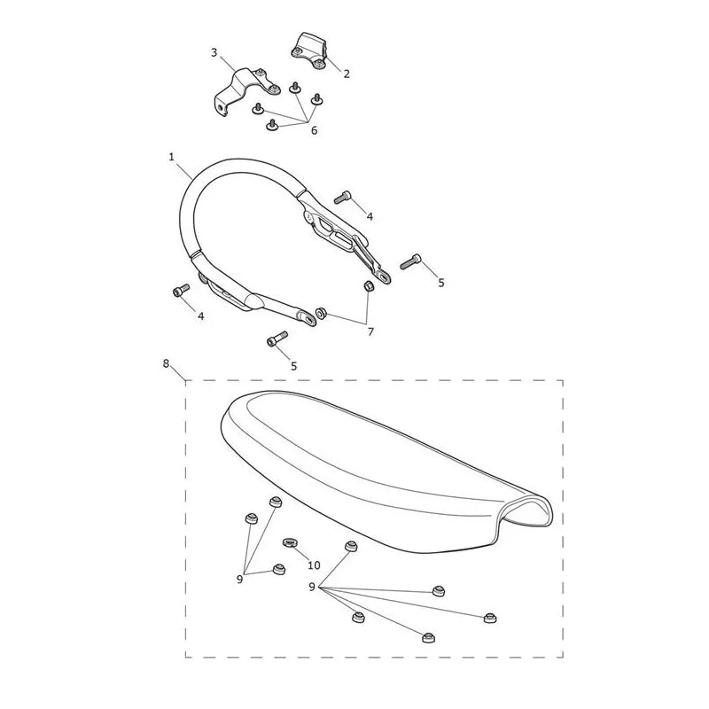 Carénage Arrière & Selle Scrambler 1200 XC VIN jusqu'au AE9097 Micro-Fiche