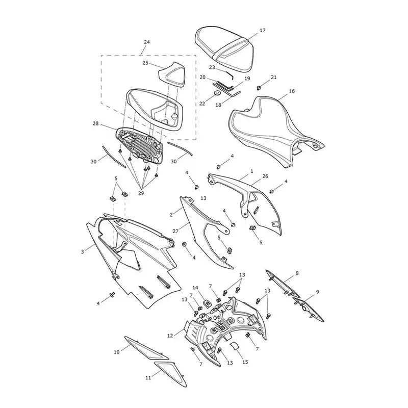 Carénages Arrière et Selle