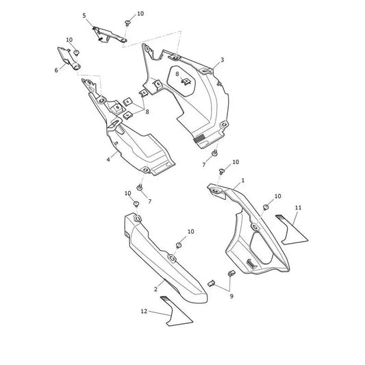 Carénage Arrière Tiger Sport 660 VIN CB9286 à CN4033 Micro-Fiche