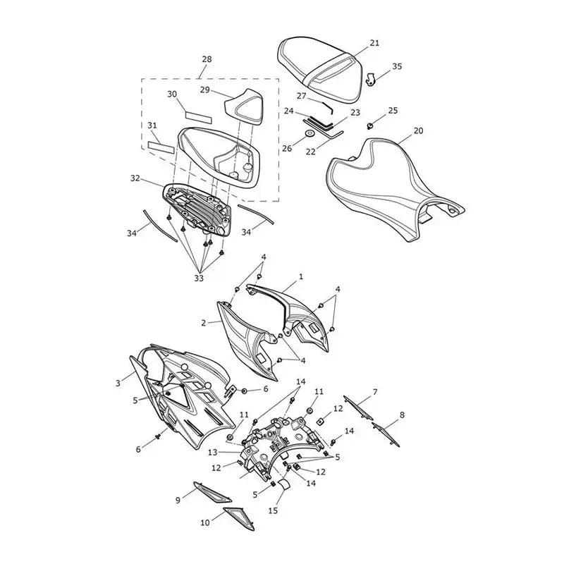 Carénages Arrière et Selle