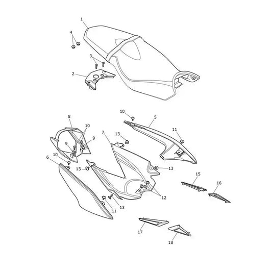 Carénages Arrière et Selle