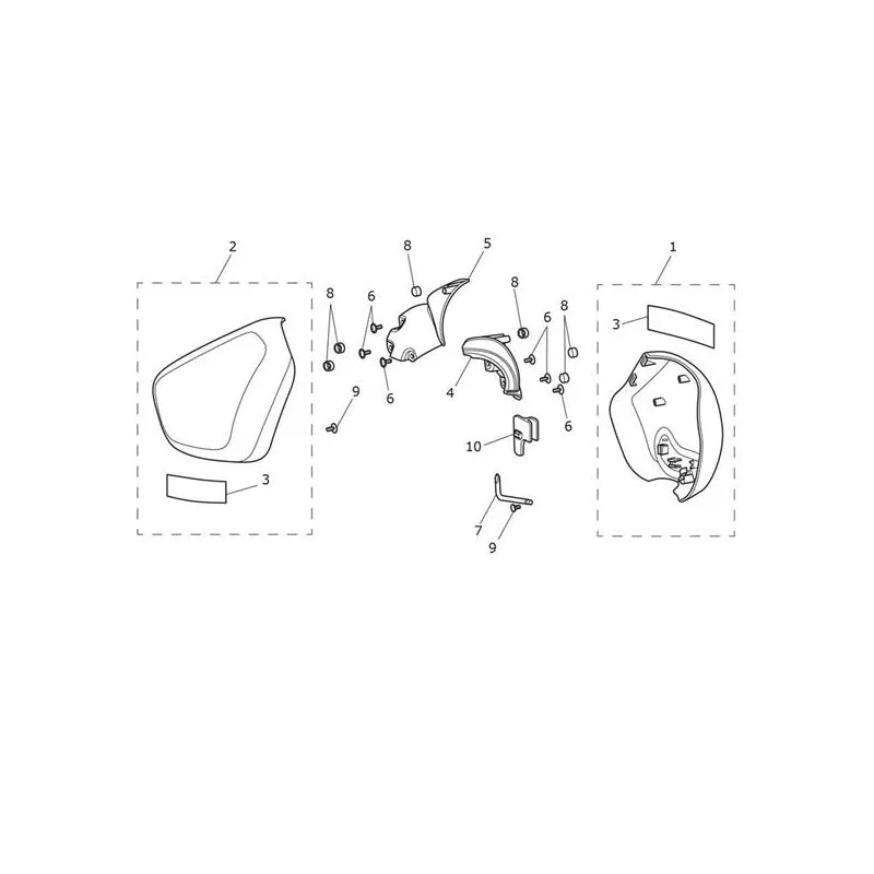 Carénages Latéraux Bonneville Bobber VIN jusqu'au AC1195 Micro-Fiche