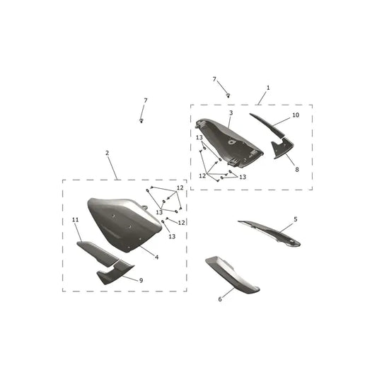 Carénages Latéraux Thruxton 400 Micro-Fiche