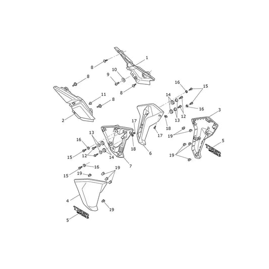 Carénages Latéraux Tiger Sport 660 VIN CB9286 à CN4033 Micro-Fiche