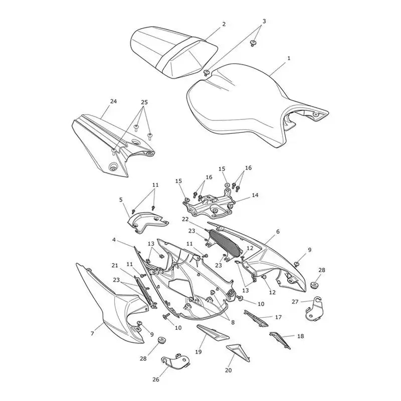 Carénages Arrière et Selle