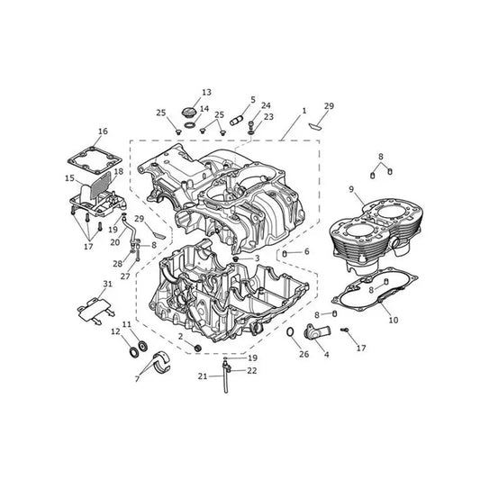 Carter Moteur et Pièces Bonneville Bobber VIN à partir de CM2397 Micro-Fiche