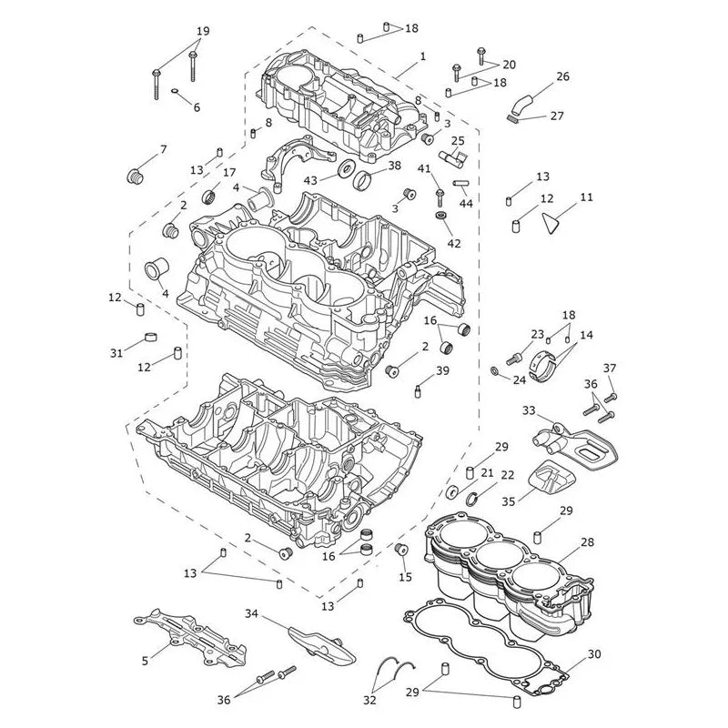 Carter Moteur et Pièces Rocket 3 R Black Micro-Fiche