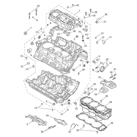 Carter Moteur et Pièces Rocket 3 R Micro-Fiche